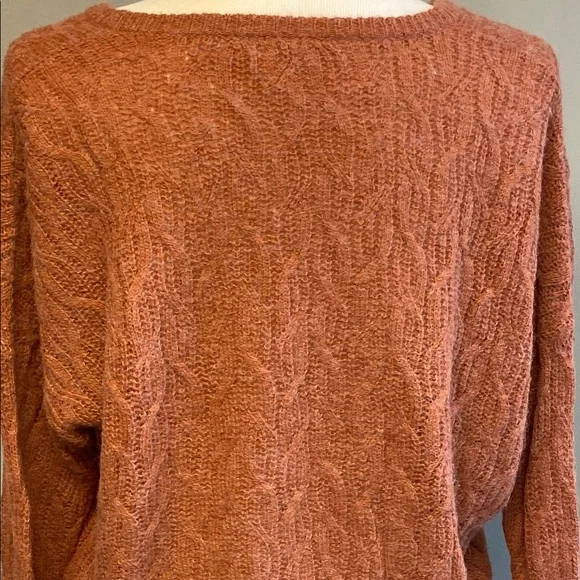 Madewell Brown V-Neck Sweater Cozy Knit - Picture 6 of 6